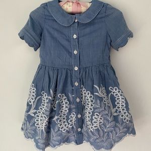 Gentle used, size 3T, genuine kids, blue Demi with white flowers